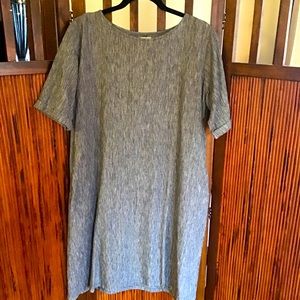 Me & Arrow Cotton-Linen Shift Dress